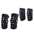 thumbnail image 1 of Coderas y rodilleras para niños, equipo de protección para patinetas, scooters y bicicletas. Negro y rosa, 1 of 9