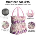 thumbnail image 3 of Pioneer Flower Floral Print Pattern Drawstring Lunch Bag Women - Drawstring Lunch Bag Insulated for Work Office - Stain-Resistant Large Lunchbags for Women with Multi-Pockets, 3 of 6