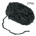 thumbnail image 3 of Uxcell 2Pcs Velvet Yarn Chenille Yarn 2x100g/7.1oz 174 Yards Total Length Super Bulky Polyester Soft Blanket Yarn Black, 3 of 7