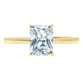 thumbnail image 5 of 1.75 ct Radiant Cut Natural Swiss Blue Topaz Solitaire 14K Yellow Gold Womens Engagement Ring, 5 of 6