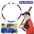 thumbnail image 3 of Collar Diamantes Imitación Inspi Atleta Regalo 18 Pulgadas para Los Amantes Del Béisbol Rojo, 3 of 9