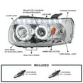 thumbnail image 3 of Spec-D Tuning Dual Halo Chrome Projector SMD LED Headlights Compatible with 2005-2007 Ford Escape, Left + Right Pair Headlamps Assembly, 3 of 7