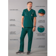 thumbnail image 3 of Adar Ensemble de Vêtements Médicaux Quotidien pour Hommes - Haut de Gommage Élégant & Pantalon D\'uniforme Médical Cargo, 3 of 7