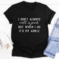 thumbnail image 2 of Gibobby Casual Playera de Manga Corta para Mujer Camiseta manga corta con cuello redondo y estampado letras divertidas color sólido informal para mujer(Negro,XL), 2 of 3