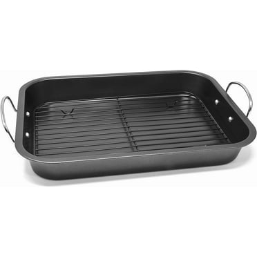 Perlli Non-Stick Roasting Pan with Rack 11 X 15 Turkey Pan