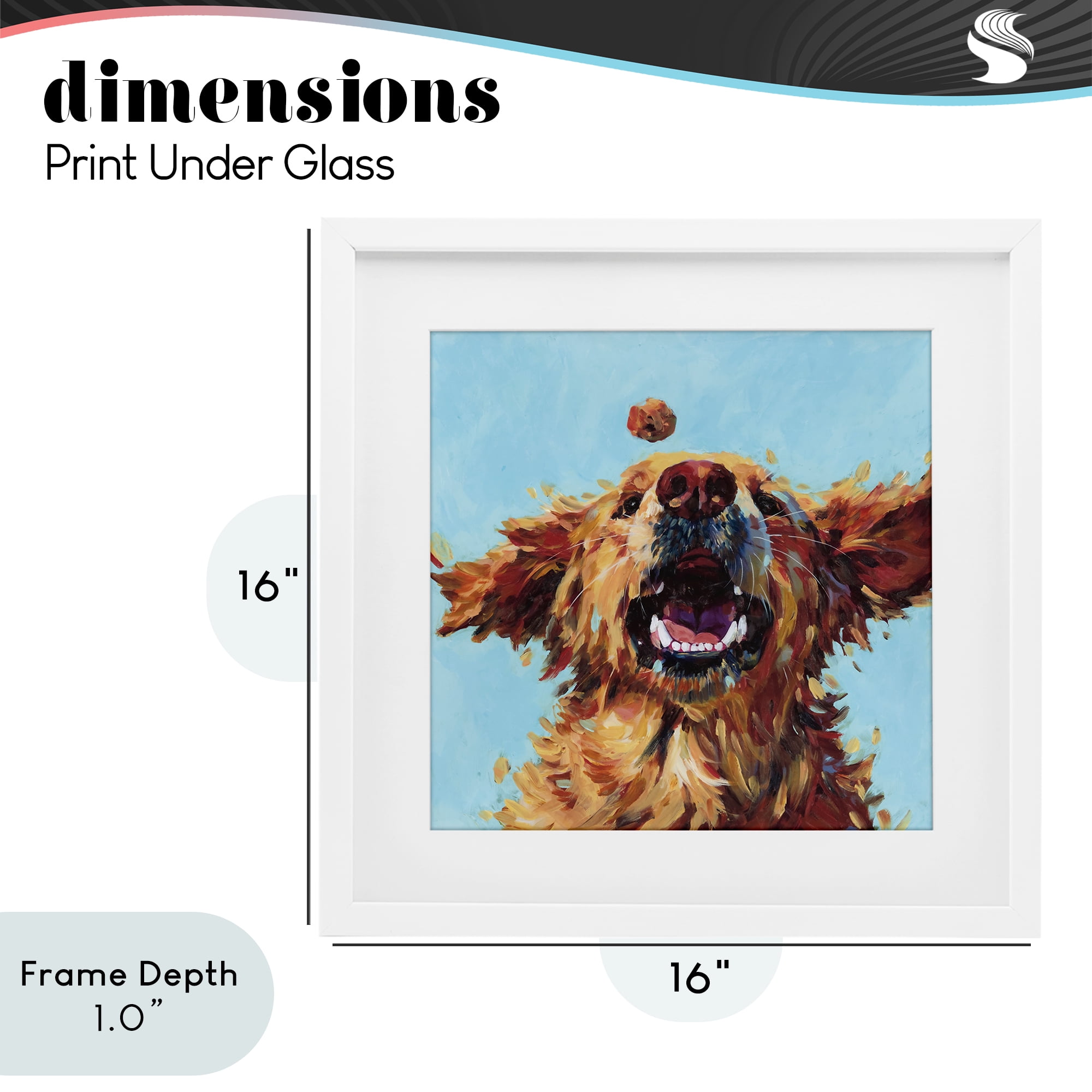 Stupell Industries Treato Loyal Dog White Framed Print Under Glass, design by Studio Bautista