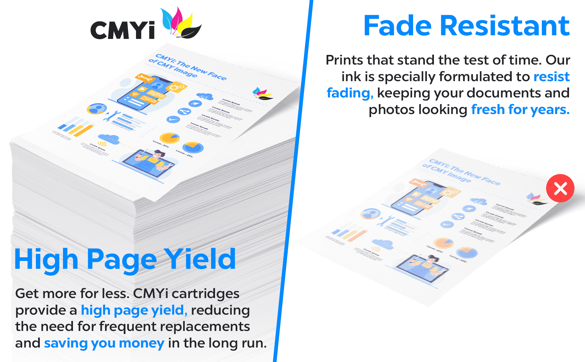 CMYi Combo Pack of Color Printer Inks Compatible with 61XL Ink Cartridges - Deskjet, Envy & Officejet Series Printers (2 Black, 1 Tri-Color)