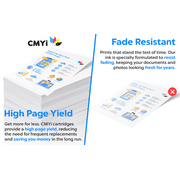CMYi LC-61 Combo Pack of 4 Ink Cartridges Compatible With Brother LC61 Printers (1 Black, 1 Cyan, 1 Magenta, 1 Yellow)