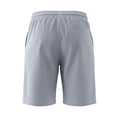 thumbnail image 3 of LTTVQM Men's Linen Shorts Casual Elastic Waist Drawstring 2026 Summer Beach Vacation Yoga Workout Golf Shorts with Pockets Light Gray 3XL, 3 of 4