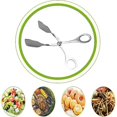 thumbnail image 4 of Salad Tongs Scissors, 2 Pieces 304 Stainless Steel Salad Tongs Tongs, Serving Tongs, Stainless Steel Salad Tongs, for Salad, Bread, Cake, Buffet, Var, 4 of 4