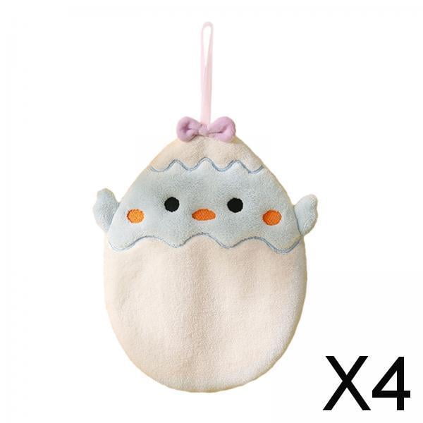 4x Toalla de Huevo de Pascua, Terciopelo Coral, Absorbente, Cómoda, Suave, Decoración Navideña de Pascua, Paños de Té para Decoraciones de Pascua, Dor 4 piezas