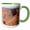 Green/White, variant on 3drose, Arizona, Spider Rock in Canyon De Chelly National Monument, 11oz Two-tone Green Mug