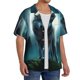 thumbnail image 2 of Fotbe Wolf Camisa Estampada de Manga Corta para Hombre, Casual de Verano, Estilo Playero, Sin Arrugas-XX-Large, 2 of 5