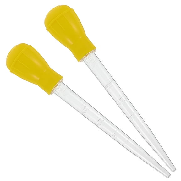 OUNONA  2 Pcs Turkey Basters for Cooking Butter Injector Turkeys Yellow