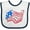 White and Navy, variant on Inktastic Stylized American Flag Fourth of July Boys or Girls Baby Bib