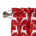 thumbnail image 5 of Red Christmas Elk Kitchen Valances for Windows 60x18 Inch Kitchen Curtains Valances Rod Pocket Xmas Deer Snowflakes Winter Holiday Bathroom Window Valances for Window Treatment Decor, 5 of 6