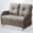 Brown/Gray, variant on Giantfurnni Patio Glider Loveseat, 2-Person Outdoor Rattan Bench for Balcony Porch Backyard Deck Patio