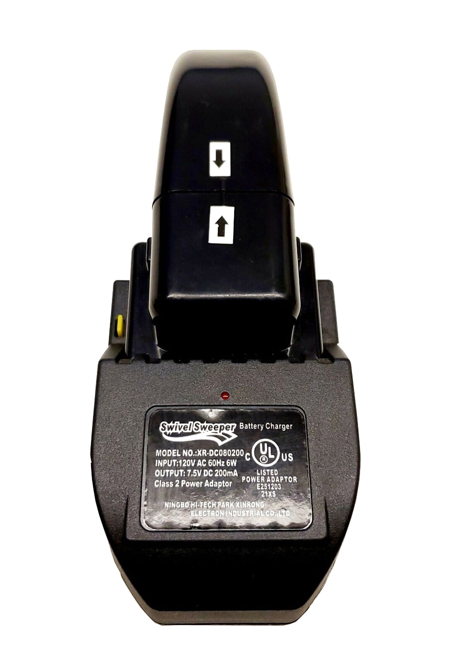 Swivel Sweeper Swivel Sweeper Replacement Touchless Battery and Charger (Model DC080200) Black