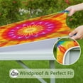 thumbnail image 6 of Colorful Tie Dye Mandala Pattern Square Fitted Tablecloth with Elastic Edge,Square Table Cover,Washable Elastic Table Cover for Home Kitchen Party Decor 36"x36", 6 of 6