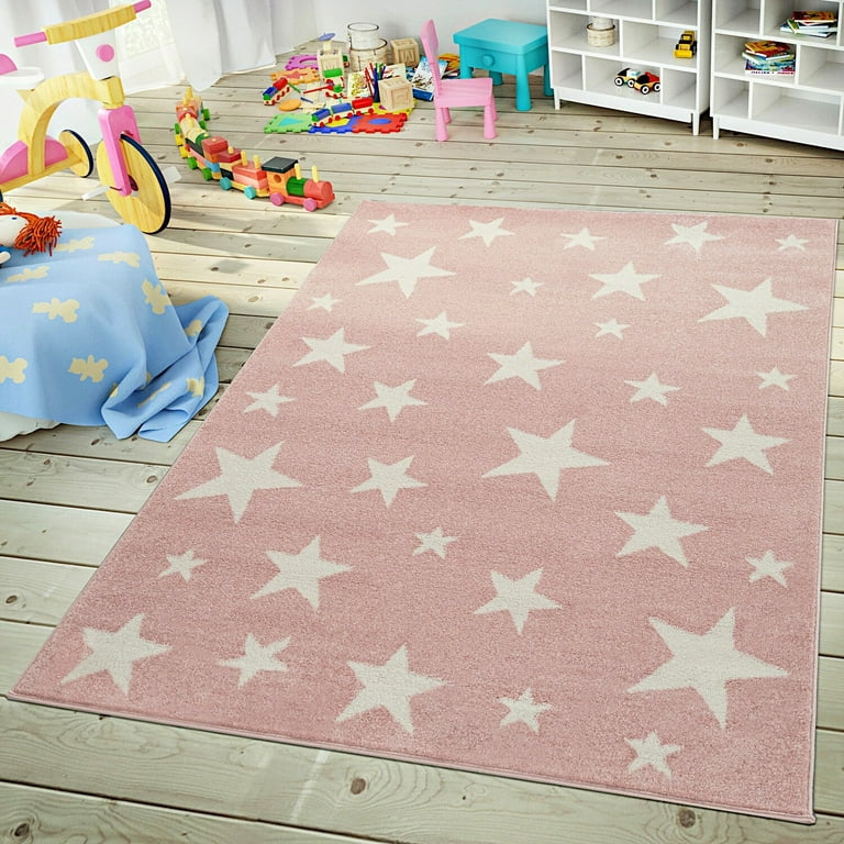  Paco Home Kids Rug Girls Checkered with Colorful Rainbows &  Clouds in Pink, Size: 5'3 x 7'7 : Home & Kitchen