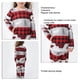 thumbnail image 5 of Conjunto de ropa de dormir navideña a juego para la familia, pijamas con estampado acanalado de manga larga y cuello redondo para padres e hijos, conjunto rojo gris para niños de 2 años, 5 of 6