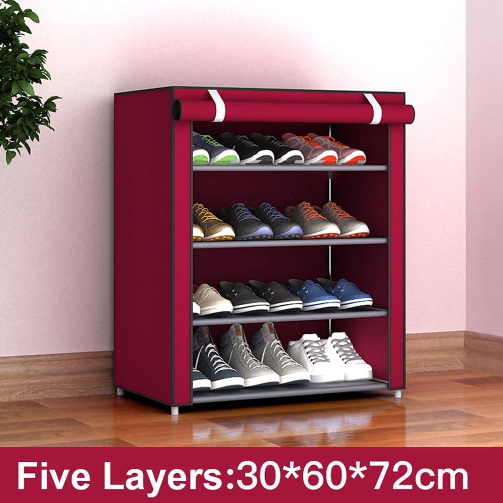 Shoes Rack Fabric Storage Hallway Cabinet Organizer Holder 4/5/6 Layers Assemble 