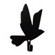 thumbnail image 1 of Gancho de pared con forma de pájaro volador, gancho artístico de metal negro con forma de pájaro, perchero decorativo, colgador de toallas, gancho para llaves para baño, cocina y entrada., 1 of 8