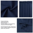 thumbnail image 4 of PiccoCasa Blackout Curtains Rod Sliding Door Drapes Rod Pocket, Navy Blue W25" x L40", 4 of 7