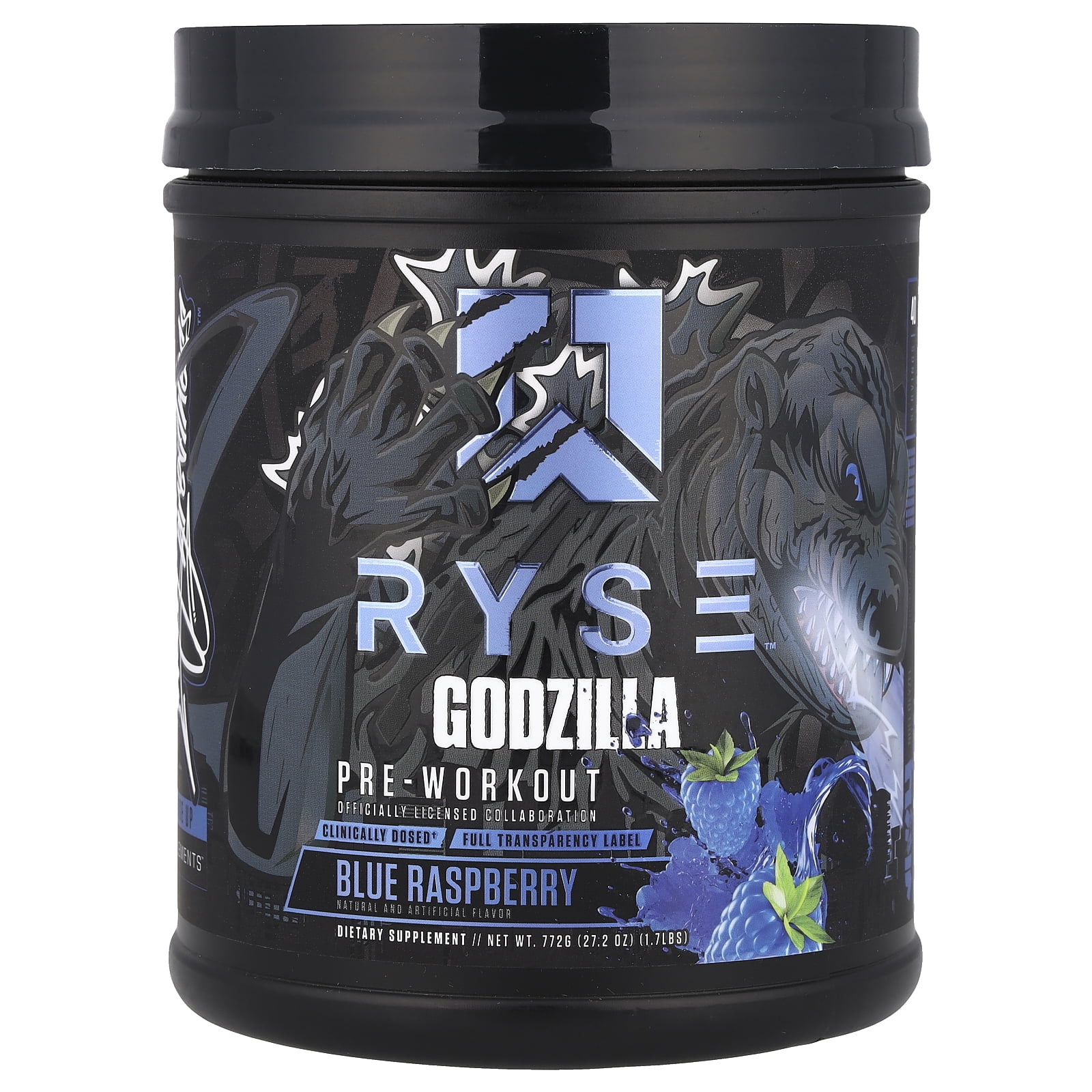 RYSE Godzilla X Noel Deyzel Pre Workout Powder - Blue Raspberry - 20/40 Servings
