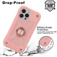 thumbnail image 4 of Compatible con funda para iPhone 14 Pro Max con soporte, cubierta de teléfono resistente a prueba de golpes de grado militar con soporte de anillo ajustable para iPhone 6.7 2022, 4 of 5