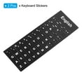 thumbnail image 3 of Uxcell English Keyboard Stickers, Keyboard Replacement Cover Style 1 Black Background White Lettering 2Pcs, 3 of 5