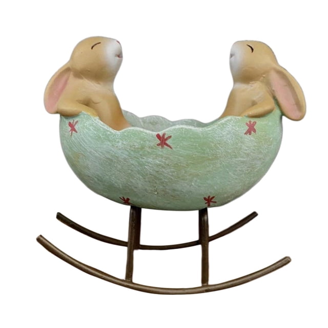 Estatua de conejo de estilo Vintage, artesanía de estatuilla de pequeño, escultura de resina de adorno para regalo de decoración de Sunnimix Escultura de conejo