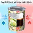 thumbnail image 2 of Floral 12oz Stainless Steel Coffee Mug – Double-Wall Insulated Cup with Spill-Resistant Lid, 360° Full-Print Design, Keeps Drinks Hot & Cold for Home, Office, Travel,Thanksgiving,Christmas, Spring, 2 of 5