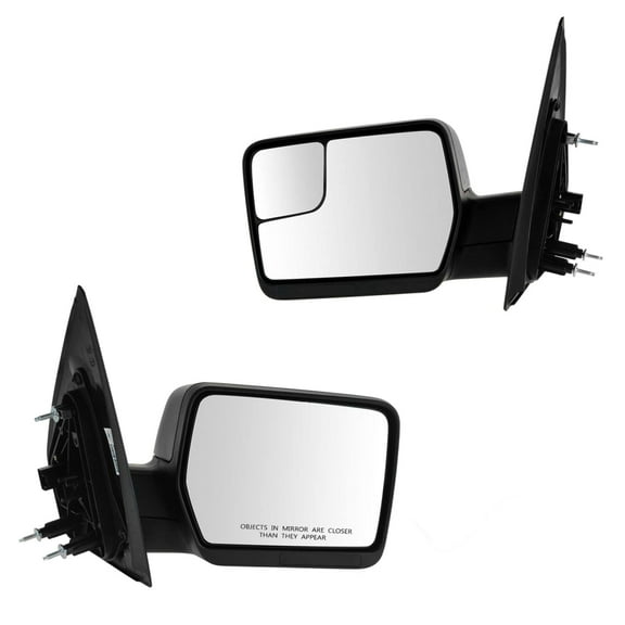 TRQ Mirror Power Amber Reflector Black Textured Cap Pair Set for 04-13 F150 MRA08608 Fits select: 2004-2014 FORD F150