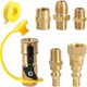 thumbnail image 1 of Juego de 7 adaptadores de desconexión rápida para propano de 1/4" NPT, 1 of 4