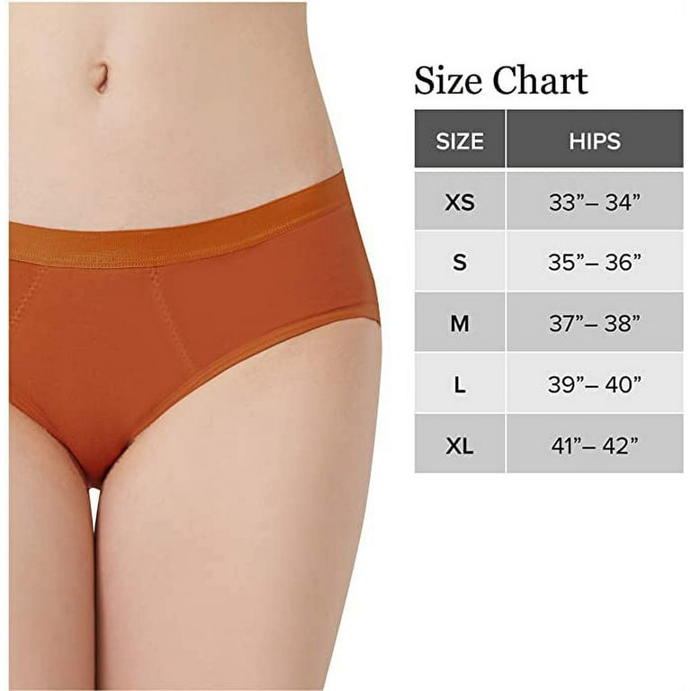 3 Pack EvaWear Teen's Women Period Panties Menstrual Heavy Flow Postpartum  Incontinence Underwear Leakproof - M 