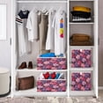 thumbnail image 6 of Cabinet Storage Basket 15.75x10.63x6.96 Inches Storage Box Foldable, Storable and Easy to Assemble ，Open Home Storage Bins ，Closet Storage Bins Purple Maple Leaves, 6 of 8
