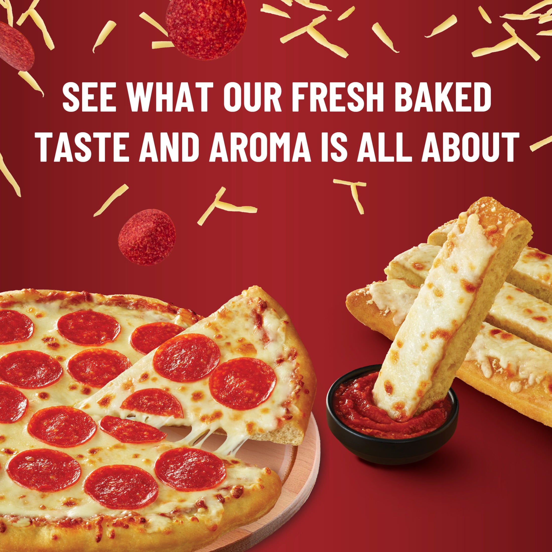 DiGiorno Frozen Pizza, Pepperoni Pizza and Cheese Breadsticks Snacks Dinner Kit, 31.2 oz (Frozen)