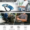 thumbnail image 4 of HELLHERO Marble Sea Turtle Print Office Chair Cover Set, Anti-dust Removable Office Chair Cover with Armrest Covers, Stretchable Swivel Chairs Slipcovers, Blue, 4 of 6