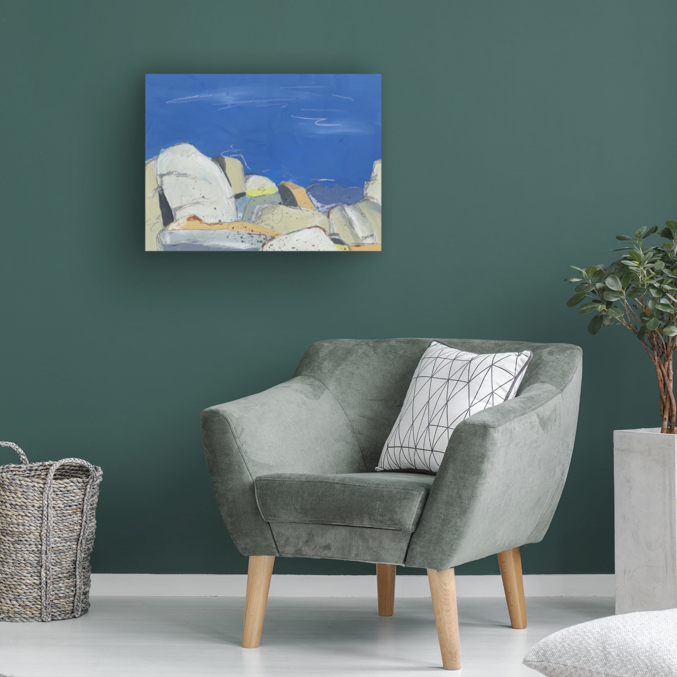 Canvas Wall Art - Jan Weiss 'Joshua Tree Boulders' Wall Art for Living Room, Bedroom, or Office Décor by Trademark Fine Art - 32 x 24 Inches