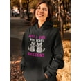 thumbnail image 2 of A Girl Who Loves Raccoons Hoodie Women -Smartprints Designs, Female 3X-Large, 2 of 4