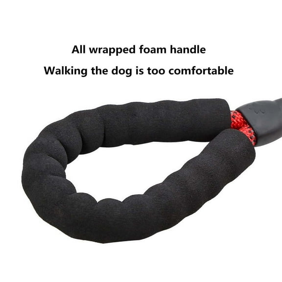 SLYNSHome Rope Dog Leash with Comfortable Padded Handle and Highly Reflective Threads for Small Medium and Large Dogs Heavy Duty - Blue- 59 inch - L