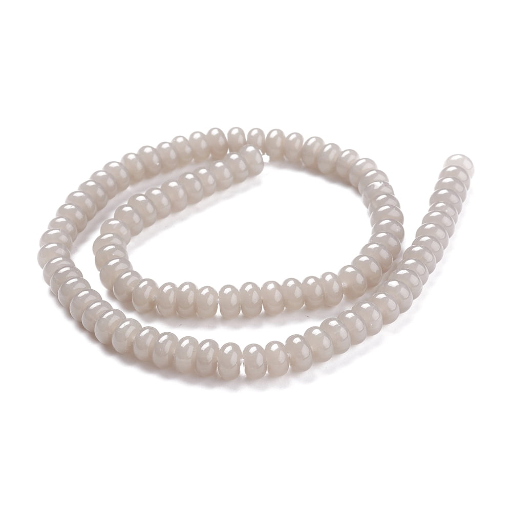K9 Glass Beads Strands K9 Glass Imitation Jade Glass Beads Rondelle Mixed Color 8~8.5x4.5~5mm Hole: 1.4mm about 81pcs/Strand 15 inch