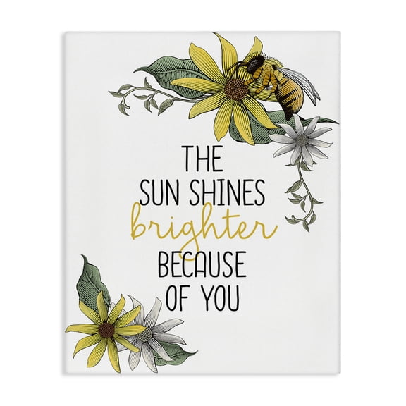Stupell Industries Rustic Lodge Sun Shines Brighter Canvas Art, 16 x 20, by Kim Allen