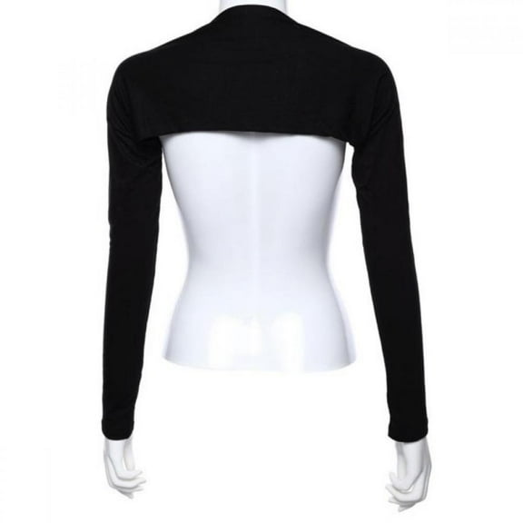 SHELLTON Womens Bolero Shrug - Long Sleeves Open Cropped Cardigan One Piece Long Sleeves Arm Cover Hijab