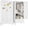 1 Drawer White, variant on Silkight 71" Metal Wardrobe Armoire, Heavy-Duty Steel Closet with 2 Doors, 2 Drawers & Adjustable Shelves, Rust-Proof Storage Cabinet with Hanging Rod, Gold Handles, Anti-Tip Kit Included