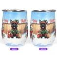 thumbnail image 2 of Merry Christmas Woofmas Xmas Noel Scottish Terrier Elf Candy Cane Snow 12oz Stainless Steel Wine Tumbler Insulated Cup with Lid Scottie Dog Lover Gifts - 13017, 2 of 5