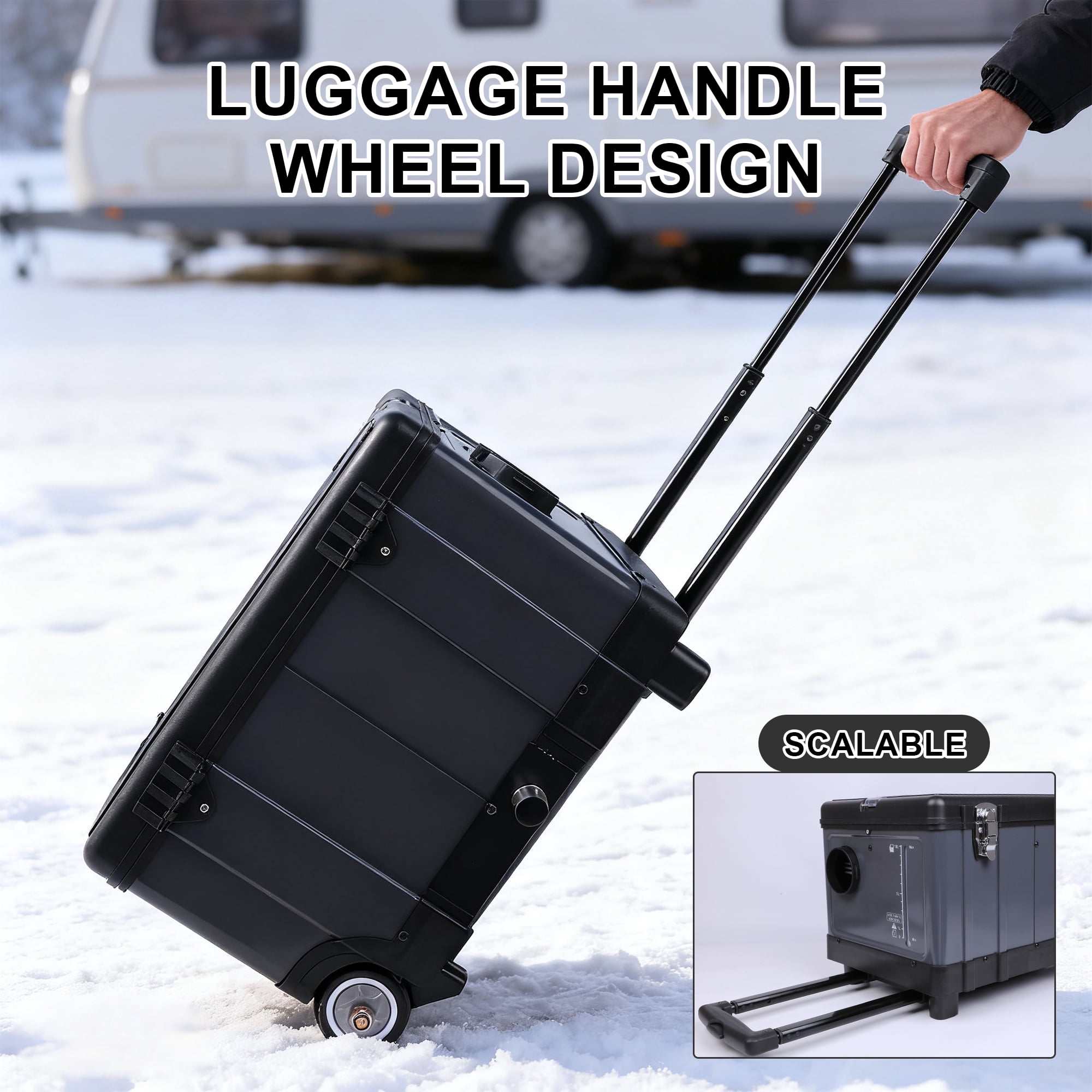 Woudy 5-8KW Diesel Heater, Portable Diesel Air Heater 12V/24V/110V with LCD, Bluetooth App Control, Wireless Control, Altitude Mode for Campers RV Truck Boat Bus Car Tent