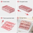 thumbnail image 6 of Multi Level Smart Drawer Organizer – 3 Tier Expandable Drawer Organizer – Jewelry, Junk, Makeup, Silverware Storage Organizer – Perfect for Kitchen, Desk, Medicine Cabinet & More（SMALL,Pink）, 6 of 7
