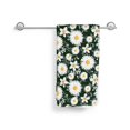 thumbnail image 6 of Wukai White Daisies and Bee Lightweight, Quick-Drying Microfiber Towels - Soft and Absorbent for Fitness, Sports, Yoga, Travel, Gym - 2 Pack, Dark Grey, 6 of 8